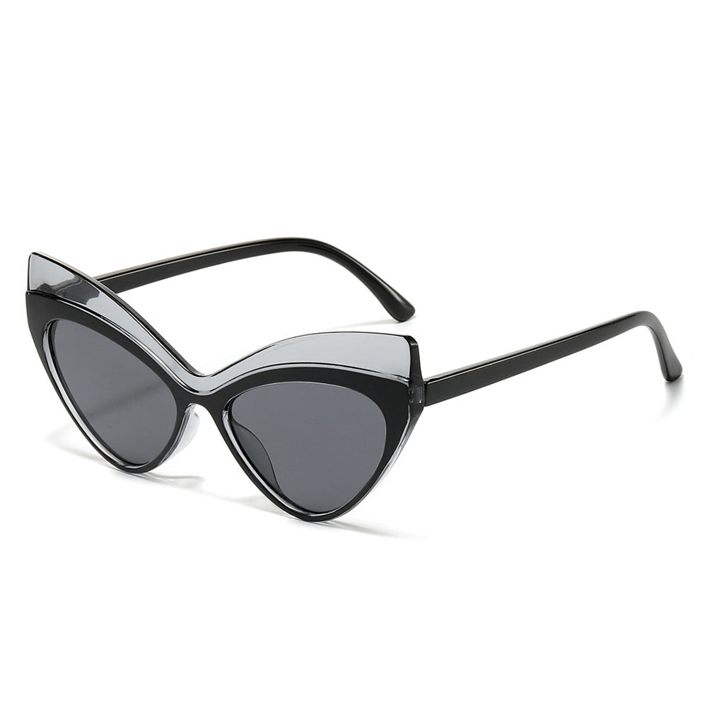 Cool Contrast Color Large Frame Color Matching Fashion Sunglasses