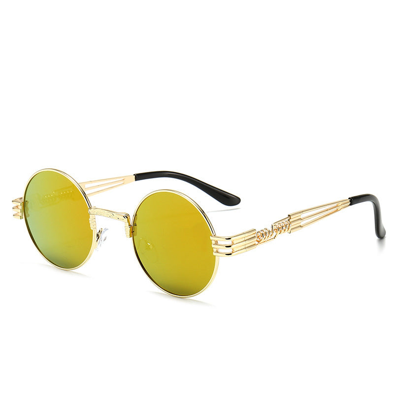 Steampunk Sunglasses Round Frame Personality Travel Street Shoot