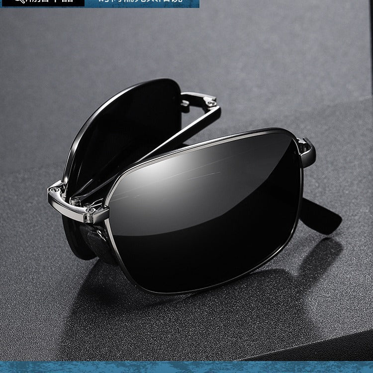 Hot Metal Folding Fashion High-grade Sunscreen Radiation-proof Sunglasses For Women