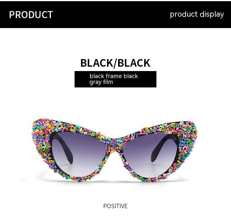 Cat Eye Cake Sunglasses Street Snap Fashion UV Protection Party