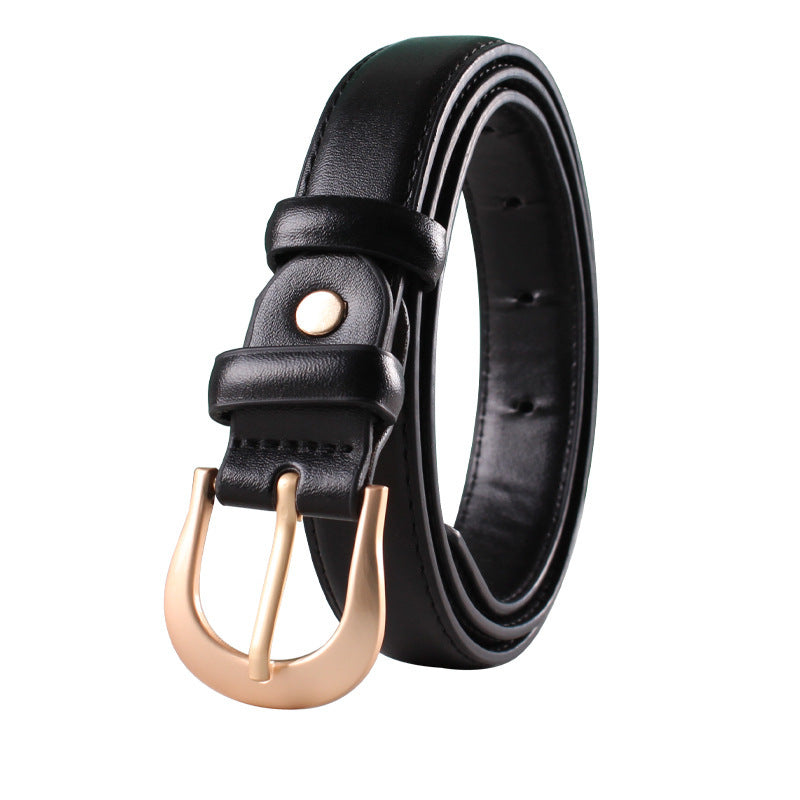 Women's Belt Brown Belt Casual Simple All-matching Jeans Ornament Pant Belt
