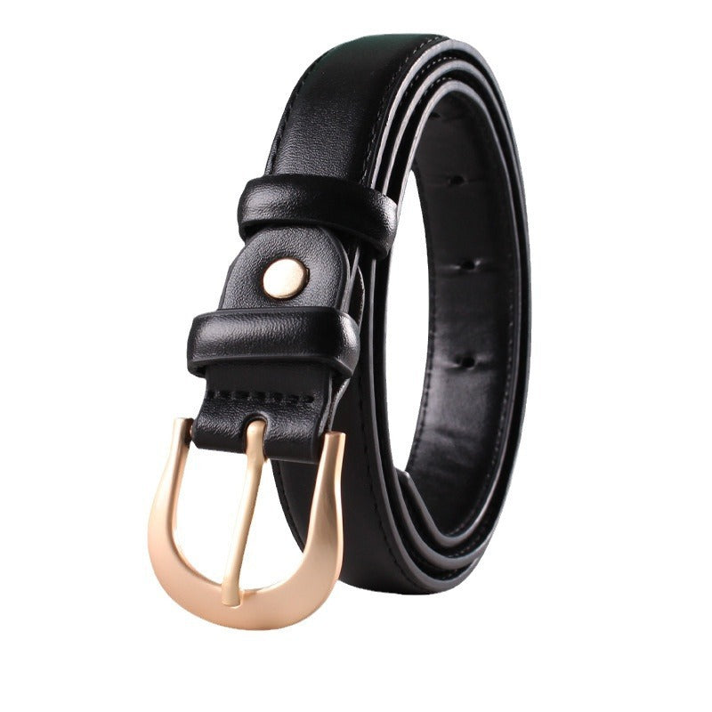 Women's Belt Brown Belt Casual Simple All-matching Jeans Ornament Pant Belt