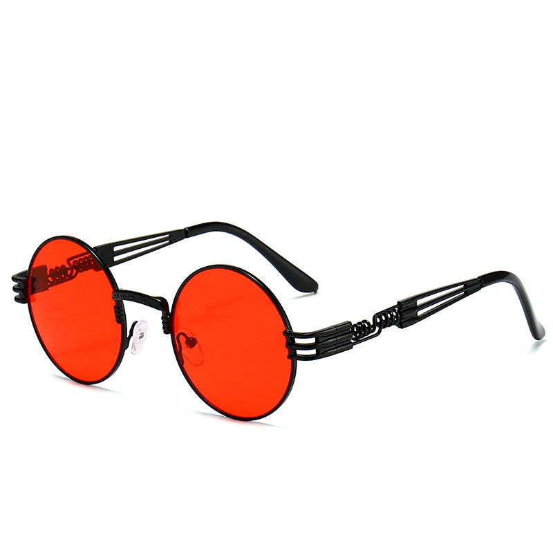Steampunk Sunglasses Round Frame Personality Travel Street Shoot