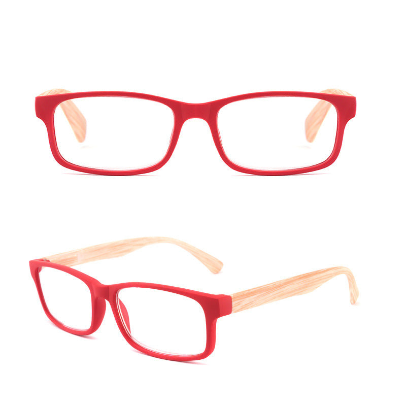 Square Presbyopia Glasses Bamboo Foot Men's And Women's Small Frame