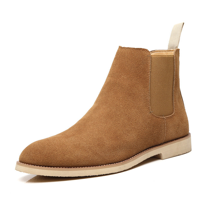 Boots Men's Leather Autumn And Winter Men's Boots Pointed Toe
