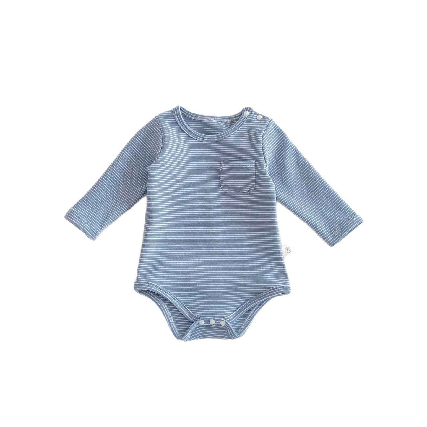 Striped Triangle Rompers Male And Female Baby Long Sleeve Jumpsuit - MIQ Store