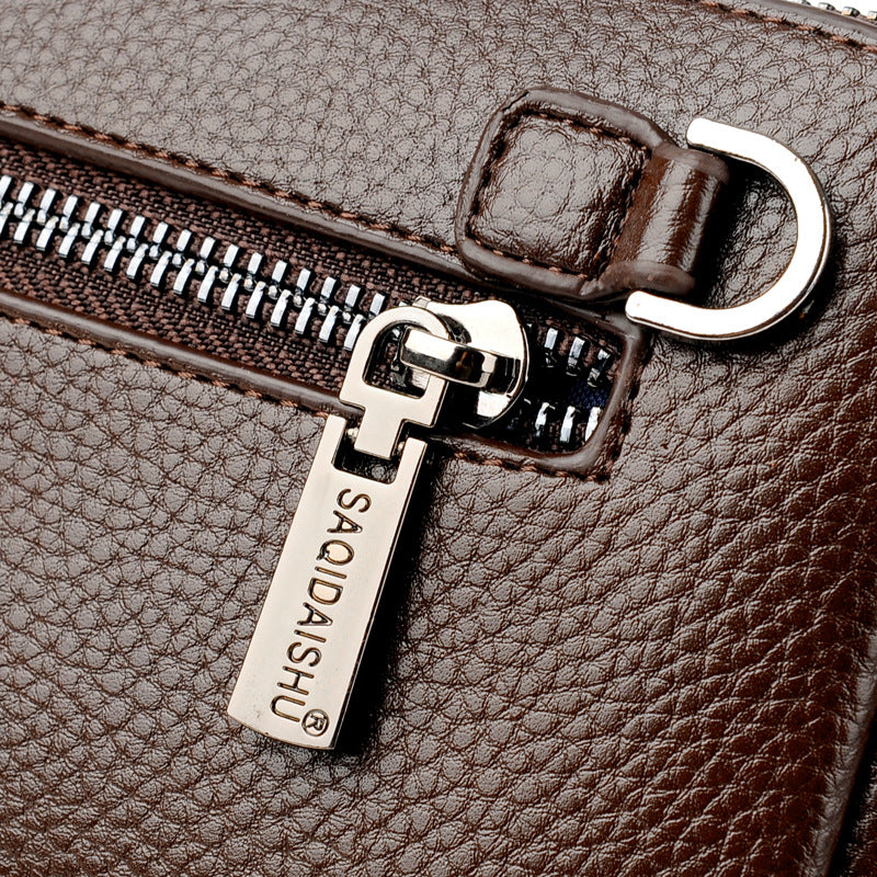 Men's Leather Clutch Anti-theft Password Lock