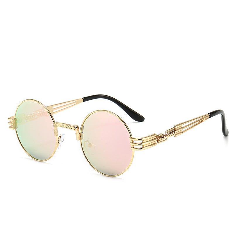 Steampunk Sunglasses Round Frame Personality Travel Street Shoot