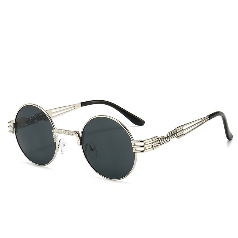Steampunk Sunglasses Round Frame Personality Travel Street Shoot