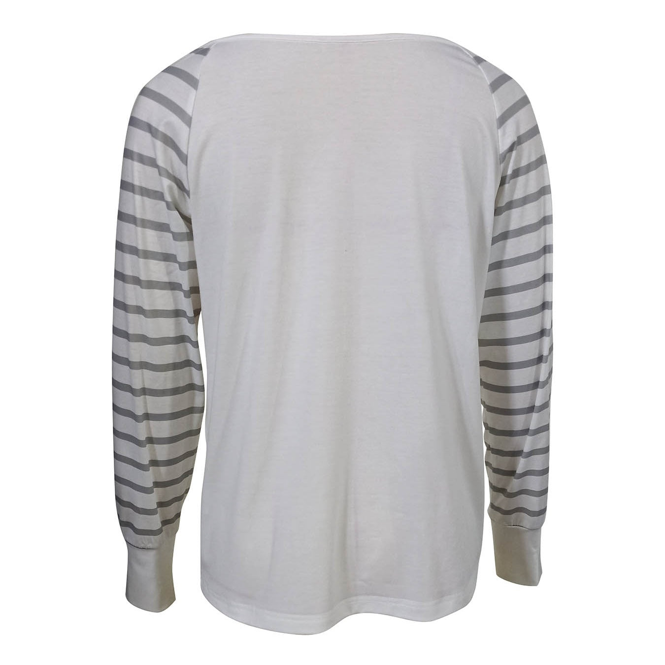 Ladies' Fashionable Leisure Vacation Half Zipper Sleeve Striped Design T-shirt Top