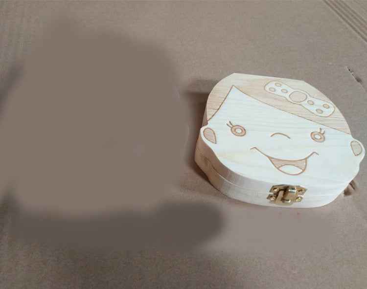 Wooden Male And Female Baby Deciduous Tooth Box