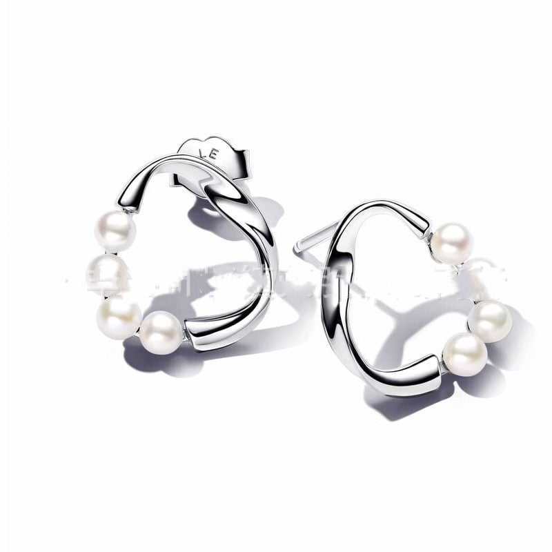 S925 Sterling Silver New Style Pearl Series Earrings