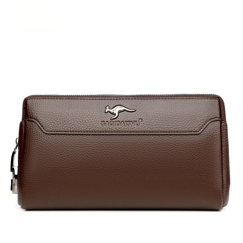 Men's Leather Clutch Anti-theft Password Lock