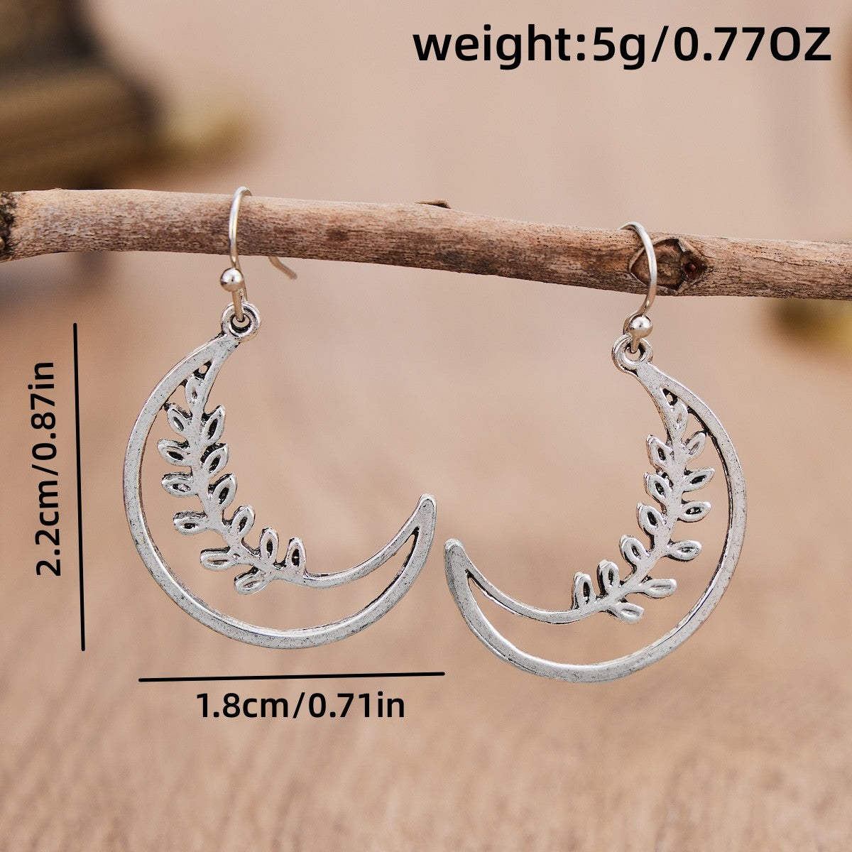 Fashion Personality Moon Pendant Earrings For Women