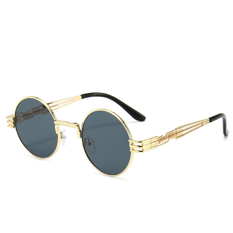 Steampunk Sunglasses Round Frame Personality Travel Street Shoot