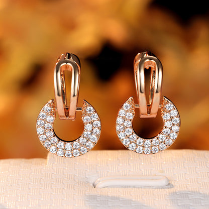 Fashion Zircon Earrings Simple All-match Women