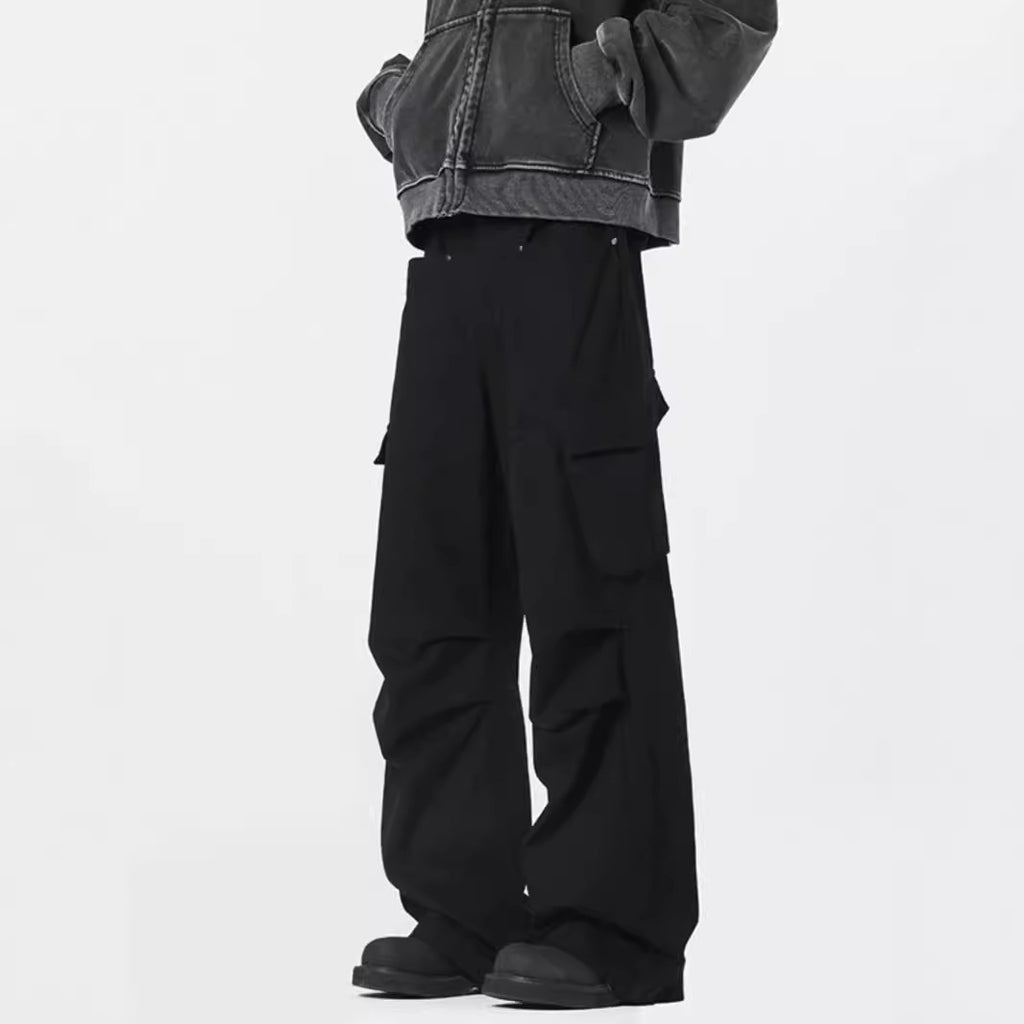 Retro High Street Fashion Trendy Trousers Trendy Men's Straight Casual Pants