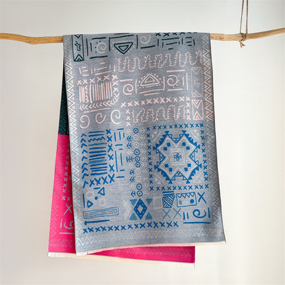 Travel Windproof Shawl Artificial Cashmere Scarf Women's Double-sided