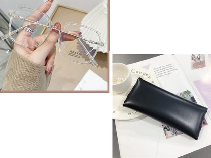 Big frame flat mirror net red frame glasses