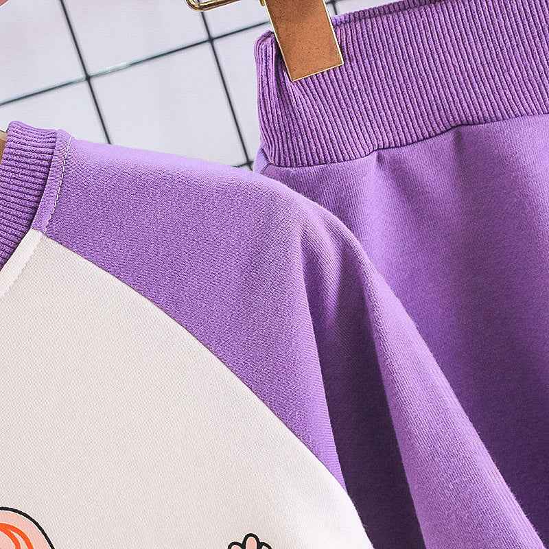 Male And Female Baby Cartoon Long-sleeved Two-piece Suit - MIQ Store