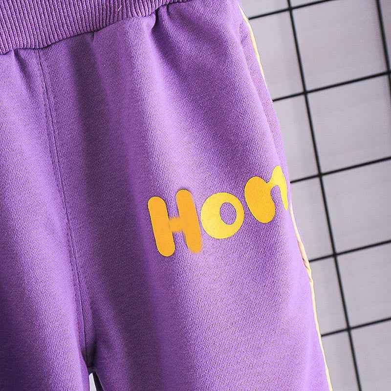 Male And Female Baby Cartoon Long-sleeved Two-piece Suit - MIQ Store