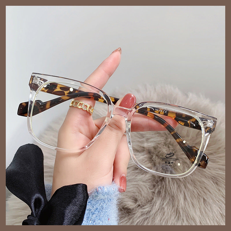 Retro Large Frame Can Be Equipped With Myopia Frame Plain Glasses