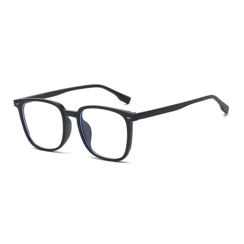 Photosensitive Color-changing Couple's Same Square Frame Black Frame Brown Sunglasses Men's Retro Myopia Sunglasses Women