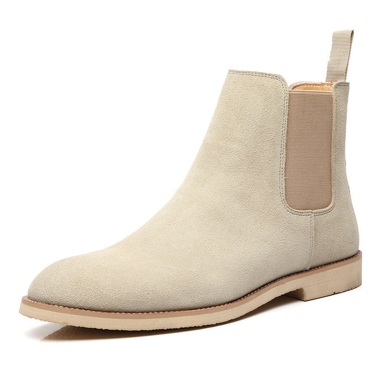 Boots Men's Leather Autumn And Winter Men's Boots Pointed Toe