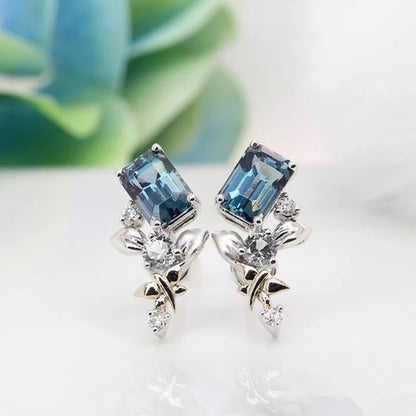 Geometric Irregular Zircon Stud Earrings For Women