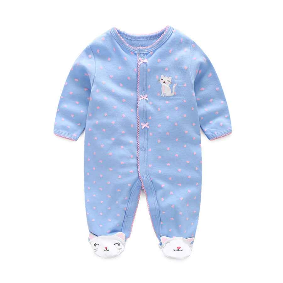 Animal pattern male and female baby long-sleeved romper - MIQ Store