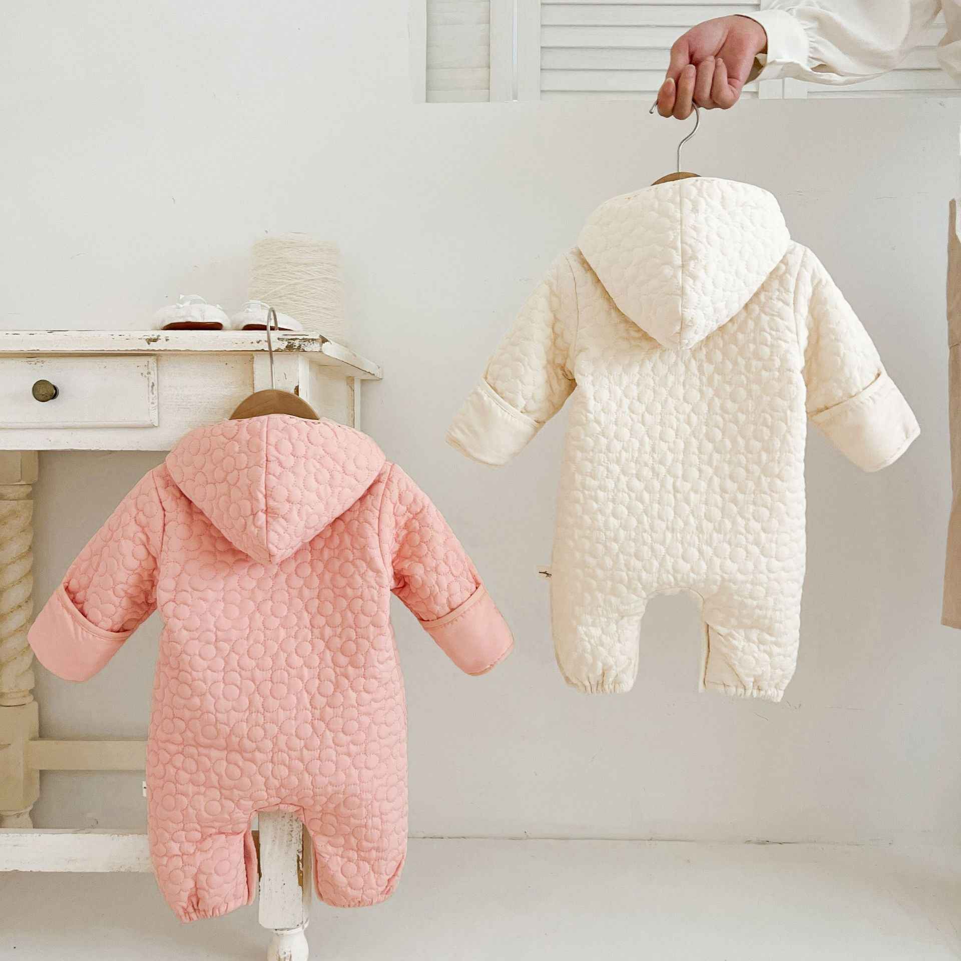 Baby Autumn And Winter Rompers Warm Male And Female Baby Quilted Outer Wear - MIQ Store