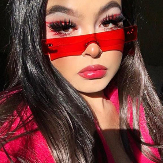 One-piece small frame sunglasses