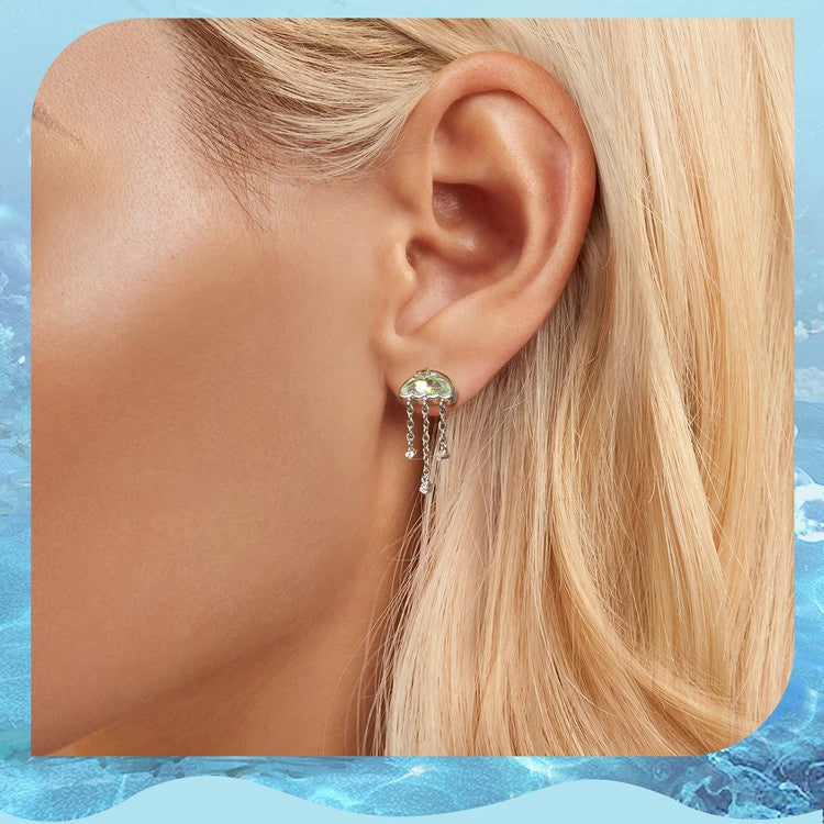 Original Colorful Jellyfish Tassel Stud Earrings