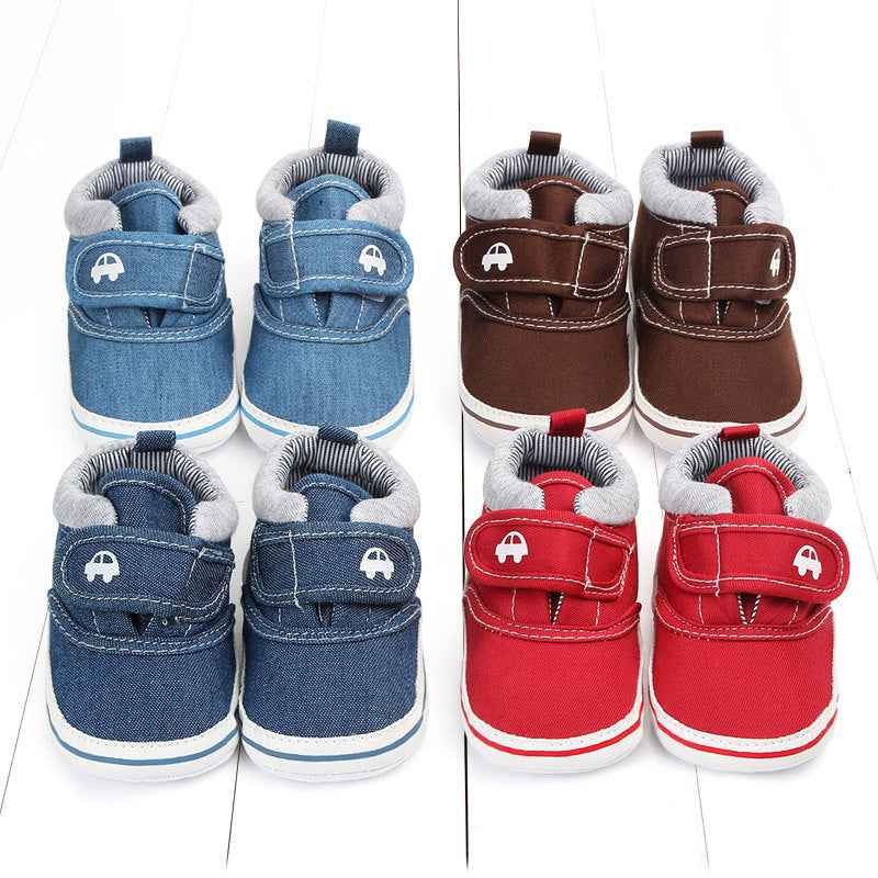 Velcro solid color male baby non-slip shoes - MIQ Store
