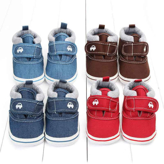 Velcro solid color male baby non-slip shoes - MIQ Store