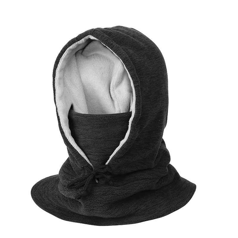 2-in-1 Hat Winter Scarf Windproof And Cold-proof Thickened Warm Cycling Riding Pullover Caps For Women Men - MIQ Store