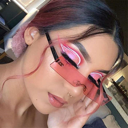 One-piece small frame sunglasses