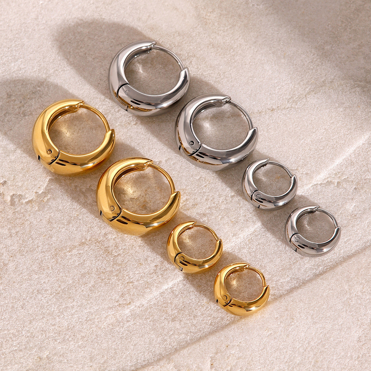 Women's High-grade Ins Stainless Steel Circle Earrings