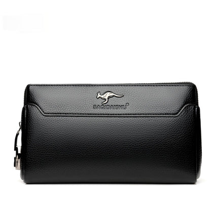 Men's Leather Clutch Anti-theft Password Lock