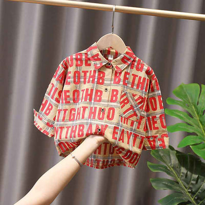 Western-style Male Baby Handsome Red Shirt - MIQ Store