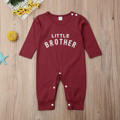 Male Alphabet Long Sleeved Romper Newborn Baby Jumpsuit Female Baby Casual Romper - MIQ Store