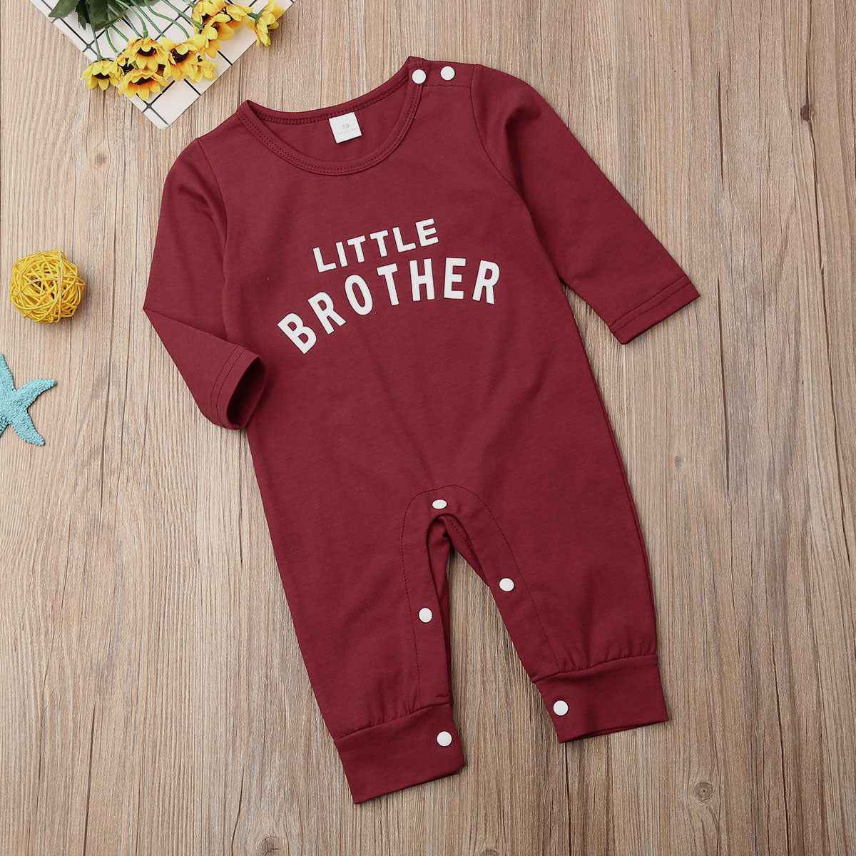 Male Alphabet Long Sleeved Romper Newborn Baby Jumpsuit Female Baby Casual Romper - MIQ Store