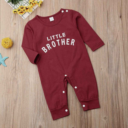 Male Alphabet Long Sleeved Romper Newborn Baby Jumpsuit Female Baby Casual Romper - MIQ Store