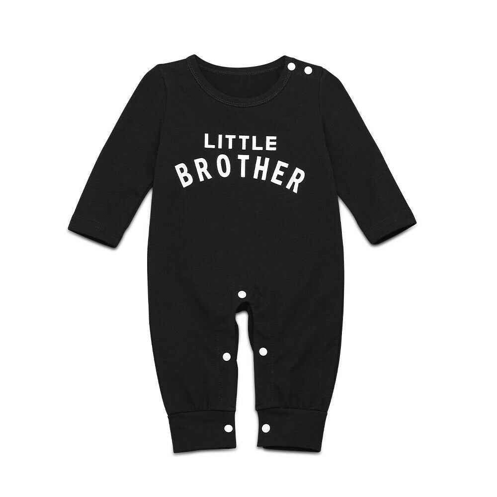 Male Alphabet Long Sleeved Romper Newborn Baby Jumpsuit Female Baby Casual Romper - MIQ Store