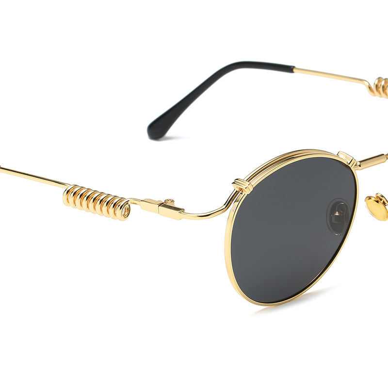 Retro Style Circular Polarized Women's Fashion Spring Temples