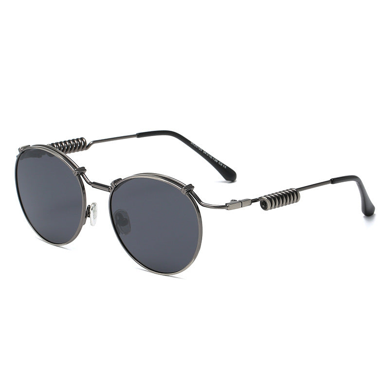 Retro Style Circular Polarized Women's Fashion Spring Temples