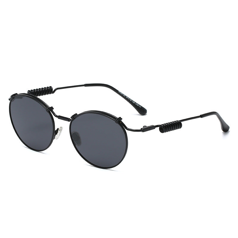 Retro Style Circular Polarized Women's Fashion Spring Temples