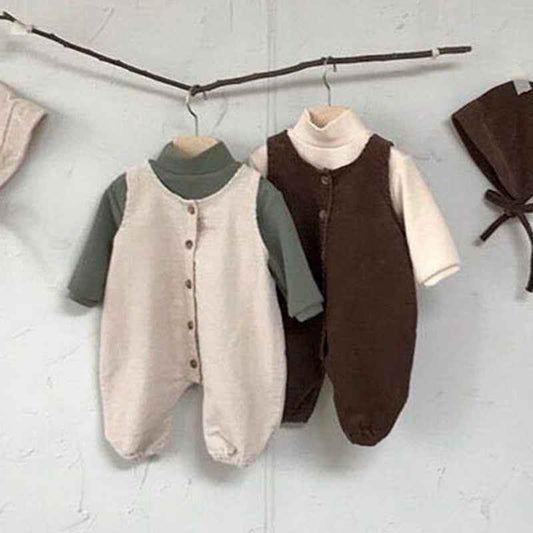 Infant Jumpsuit Male Baby Corduroy Vest Bag Fart Romper - MIQ Store