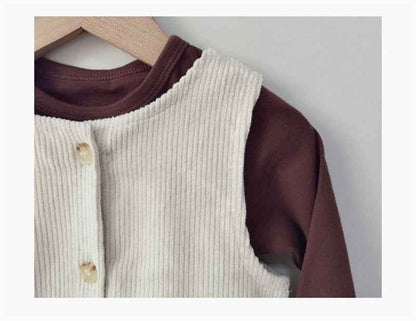 Infant Jumpsuit Male Baby Corduroy Vest Bag Fart Romper - MIQ Store