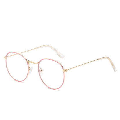 Metal Frame Glasses For Women Vintage Anti Blue Blocking Optical Eyeglasses Metal Plain Spectacle Oculos Luxury Gafas Lunette